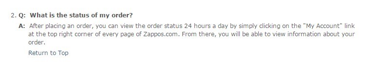 zappos order status